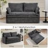 59.5inch Pull Out Sofa Bed,corduroy Convertible Sleeper Sofa Couch,Side Storage,and USB/C-TYPE Charging Ports Chair for Living Room,Bedroom,Apartment