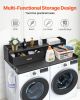 Washer Dryer Countertop, 27.5" Depth x 54" Width, Washer Dryer Wood Top for Laundry Room Organization with 2 Drawers & Shelf