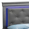 Lorana G6502C-QB3 Queen Bed , Metalic Black