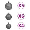 Artificial Pre-lit Christmas Tree with Ball Set White 59.1" PVC