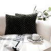 SOGA 2X 45cm Urban Light Luxury Pillow Dark Night Green Checkered Square Throw Pillow