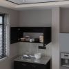 Black Kitchen Wall Cabinet with 2 Doors