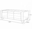 White 50.5 Inch Faux Leather Rectangular Tufted Storage for Living Room Entryway Bedroom - Living Space Organization