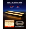 LED Lighted Liquor Bottle Display, 2 Tiers 30 inches, Supports USB, Acrylic Illuminated Home Bar Shelf Display with RF Remote & App Control