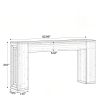 160 Cm Rustic Console Table Dining Table with Stable Legs Flurtisch Sofa Table Traditional Home Decor Furniture