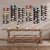Holds 9 Bottles Ã¢â‚¬â€œ Black Metal Wine Bottle Holder for Wall, Modern Wine Rack for Home Bar, Kitchen