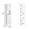 Linen Cabinet Albany, Four Interior Shelves, White Finish