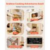 Play Kitchen for Kids, Wooden, Kids Kitchen Playset with Realistic Lights & Sounds, Food & Cookware, Modern Style Pretend Play Toy Set, Ice Maker