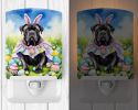 NEW Cane Corso Easter Egg Hunt Ceramic Night Light Compact, UL-Certified, Ideal for Bedroom, Bathroom, Nursery, Hallway, Kitchen, 6x4x3, Multicolor