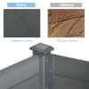 Outsunny 34" Elevated Garden Bed Dark Gray Wooden Planter Box with Drainage Holes for Vegetables Herbs Flowers Backyard Use