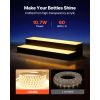LED Lighted Liquor Bottle Display, 2 Tiers 24 inches, Supports USB, Acrylic Illuminated Home Bar Shelf Display with RF Remote & App Control
