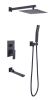 Shower System 16 Inch Square Bathroom Luxury Rain Mixer Shower Combo Set
