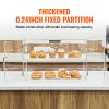 Pastry Display Case, 2-Tier Commercial Countertop Bakery Display Case, Acrylic Display Box with Rear Door Access & Removable Shelves