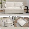 59.5inch Out Sofa Bed,corduroy Convertible Sleeper Sofa Couch,Side Storage,and USB/C-TYPE Charging Ports Chair for Living Room,Bedroom,Apartment