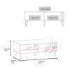 Govan Coffee Table with a Door, Conical Legs, and Open Storage, Wengue