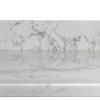 43''x22" bathroom stone vanity top engineered stone carrara white marble color with rectangle undermount ceramic sink and single faucet hole with back