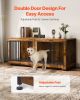 VEVOR Dog Crate Furniture 75 in Indoor Wooden Dog Kennel with Divider and Tray