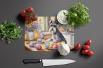 NEW Decorating Easter Schnauzer Glass Cutting Board Decorative Tempered Glass Kitchen Cutting and Serving Board Large Size Chopping Board