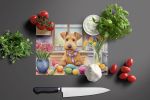 Decorating Easter Lakeland Terrier Glass Cutting Board Decorative Tempered Glass Kitchen Cutting and Serving Board Large Size Chopping Board