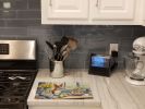 NEW Decorating Easter Basenji Glass Cutting Board Decorative Tempered Glass Kitchen Cutting and Serving Board Large Size Chopping Board