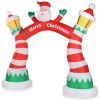 8.9 FT Lighted Christmas Inflatable Archway, Inflatable Santa Claus Christmas Arch, Blow Up Yard Decorations with Built-in LED Lights for Holiday Part