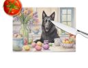 NEW Decorating Easter Belgian Sheepdog Glass Cutting Board Decorative Tempered Glass Kitchen Cutting and Serving Board Large Size Chopping Board