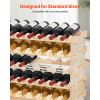 96 Bottle Stackable Modular Wine Rack, 8-Tier Wine Bottle Holder,Solid Wood Floor Freestanding Wine Storage Rack For Pinot Noir bottles,For Kitchen