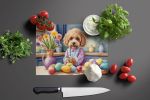 NEW Decorating Easter Cockapoo Glass Cutting Board Decorative Tempered Glass Kitchen Cutting and Serving Board Large Size Chopping Board