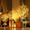 4FT Snowflake Christmas Tree with 48 LED Lamp;  Artificial Snowflake Pine Tree Home Decoration for Holiday/Party/Christmas/Wedding RT