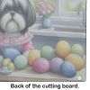 Decorating Easter Shih Tzu Glass Cutting Board Decorative Tempered Glass Kitchen Cutting and Serving Board Large Size Chopping Board