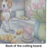 NEW Decorating Easter Beagle Glass Cutting Board Decorative Tempered Glass Kitchen Cutting and Serving Board Large Size Chopping Board