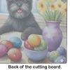 Decorating Easter Affenpinscher Glass Cutting Board Decorative Tempered Glass Kitchen Cutting and Serving Board Large Size Chopping Board
