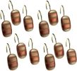 12pc Contempo Bathroom Shower Curtain Sets Luxury Classic Shower Curtain & 12 Shower Curtain Hooks Contemporary Fabric Shower Curtain Unique Design St