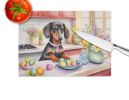 Decorating Easter Dachshund Glass Cutting Board Decorative Tempered Glass Kitchen Cutting and Serving Board Large Size Chopping Board