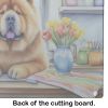 NEW Decorating Easter Chow Chow Glass Cutting Board Decorative Tempered Glass Kitchen Cutting and Serving Board Large Size Chopping Board