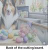 NEW Decorating Easter Collie Glass Cutting Board Decorative Tempered Glass Kitchen Cutting and Serving Board Large Size Chopping Board