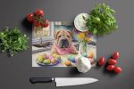 NEW Decorating Easter Shar Pei Glass Cutting Board Decorative Tempered Glass Kitchen Cutting and Serving Board Large Size Chopping Board