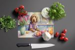 NEW Decorating Easter Otterhound Glass Cutting Board Decorative Tempered Glass Kitchen Cutting and Serving Board Large Size Chopping Board