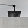 Matte Black Shower Set System Bathroom Luxury Rain Mixer Shower Combo Set Ceiling Mounted Rainfall Shower Head Faucet