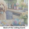 NEW Decorating Easter Goldendoodle Glass Cutting Board Decorative Tempered Glass Kitchen Cutting and Serving Board Large Size Chopping Board