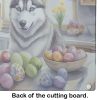 NEW Decorating Easter Siberian Husky Glass Cutting Board Decorative Tempered Glass Kitchen Cutting and Serving Board Large Size Chopping Board