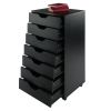 Halifax Cabinet for Closet / Office; 7 Drawers; Black