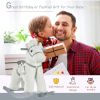 Qaba White Plush Rocking Horse with Bear Toy for Kids, Soft & Fun Sound Rocker, Ideal for Nursery & Playtime