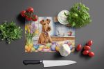 NEW Decorating Easter Irish Terrier Glass Cutting Board Decorative Tempered Glass Kitchen Cutting and Serving Board Large Size Chopping Board