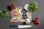 NEW Decorating Easter Dachshund Glass Cutting Board Decorative Tempered Glass Kitchen Cutting and Serving Board Large Size Chopping Board