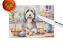 NEW Decorating Easter Bearded Collie Glass Cutting Board Decorative Tempered Glass Kitchen Cutting and Serving Board Large Size Chopping Board