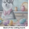 Decorating Easter Alaskan Klee Kai Glass Cutting Board Decorative Tempered Glass Kitchen Cutting and Serving Board Large Size Chopping Board