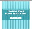 Aqua Shower Curtain Liner 72x72, PEVA Waterproof Bath Curtain, No Chemical Smell, 3 Weighted Magnets, Durable with Rustproof Metal Grommets