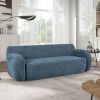U_Style 81.5" Minimalist Compression Sofa, Curved Design, 3-Seater Casual Sofa for Living Rooms, Bedrooms, and Apartments