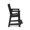 Black Modern Counter Chair â€“ Sleek HDPE Poly Lumber for Dining, Patio, and Garden Comfort